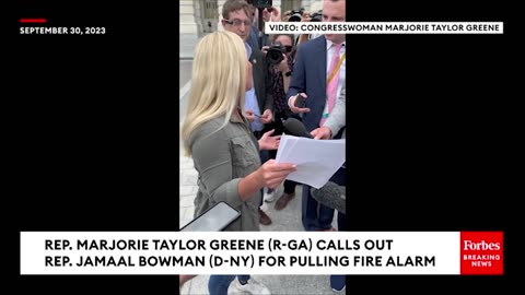 Marjorie Taylor Greene Lambasts Jamaal Bowman For Pulling Fire Alarm Ahead Of House Vote