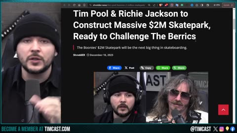 Tim Pool GOES PRO, Pro Skateboarder Tim Pool Unveils $2M Dollar Skate Facility The Boonies