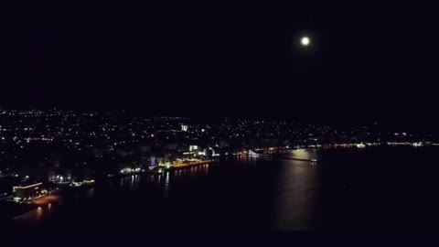 Durres night by Dron #amazing #fyp #viral #instagram #drone @Portalidurreslajm