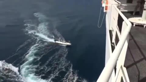 Footage of Iran taking over Greek oil tanker.