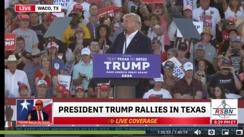 Trump's #WACOPLEDGE at Rally in Texas at Waco Rally