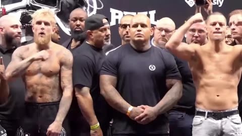 Jake Paul VS Nate Diaz FINAL face off before FIGHT! (GETS HEATED)