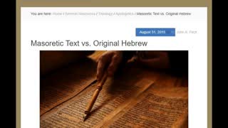 Masoretic Text VS Hebrew Bible
