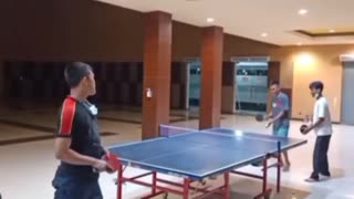 There was an explosion during table tennis