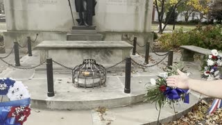 Roger Roots at the Tomb of the Unknown Revolutionary War Soldier