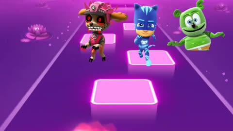 Oddbods vs Pawpatrol Scary vs pj masks x Coffin Dance Meme Tiles hop