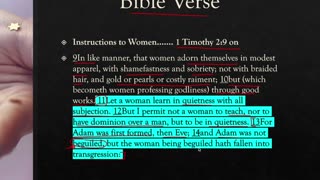 Why women are taught to not speak in Church.