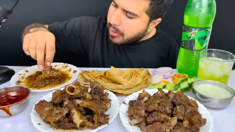 ASMR_EATING_SPICY_MUTTON_CURRY_TANDOORI_NAAN___REAL_MUKBANG_NO_TALKING