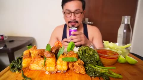 😲😲😲PORK WITH HANGAM EATING CHALLENGE|| PORK WITH HANGAM MUKBANG || PORK CURRY EATING SHOW