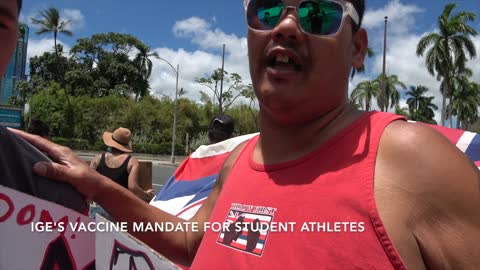 Hawaii Parents Protest Vaccine Mandate for Student Athletes (August 9, 2021)