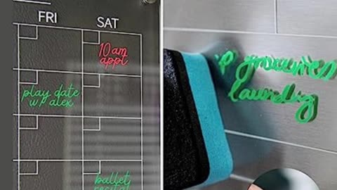 Acrylic Magnetic Calendar and Dry Erase Board for Fridge,