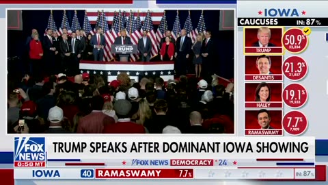 Trump Wins Iowa Caucus! Full Speech