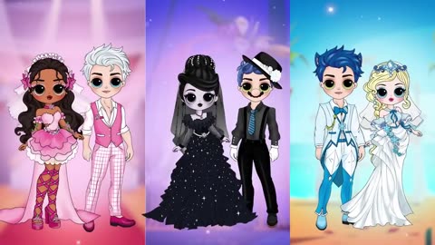 DRESS WEDDING: Couple Wednesday, Mario, Disney Princess & Sonic / DIYs Paper Dolls & Crafts