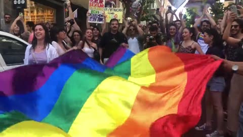 More images from the Istanbul pride happening even if police tried to ban it