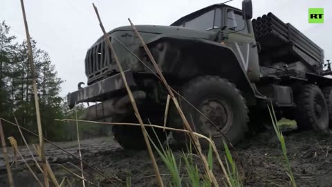 Russian "Grads" destroyed the camouflaged positions of the Armed Forces of Ukraine - video