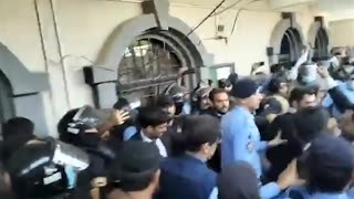 Former Pakistan PM Imran Khan arrives at court after arrest ruled illegal