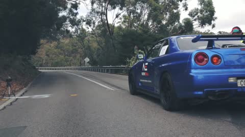 R34 GTR Hillclimb Windy Point (Closed Public Road)