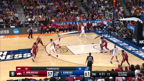 Arkansas vs. Kansas - Second Round NCAA tournament extended highlights