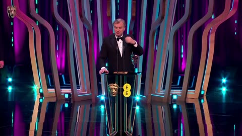 Christopher Nolan wins Director for Oppenheimer _EE BAFTA Film Awards 2024
