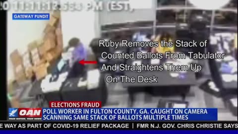 Georgia Election Workers Caught Jamming Stacks of Ballots Through Machines Multiple Times!!!