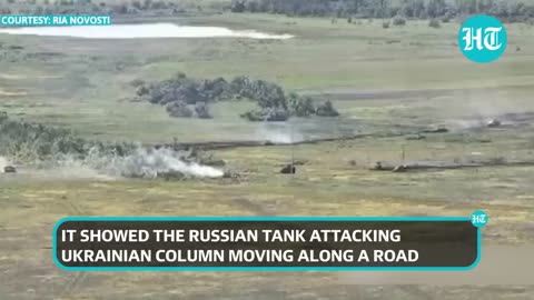 On Cam: Russian Tank Blows Up Column Of Ukrainian Armoured Vehicles In Zaporizhzhia | Watch