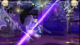 Melty Blood: Type Lumina GuardianSoulBlade (Saber) Vs Domo18 (Saber Alter) Saber Mirror Match