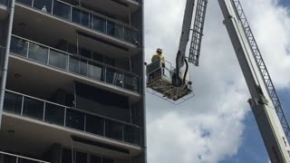Cat stuck on balcony rescue - Fortitude Valley QFRS