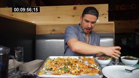 ULTIMATE CHEESY NACHO CHALLENGE | With Jalapenos & Pulled Pork | Man Vs Food