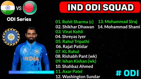 India Tour for Bangladesh 2022 India team Final ODI Squad India New Squad for Bangladesh 2022