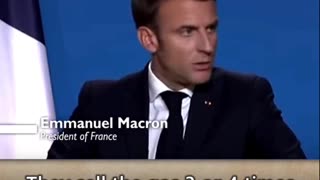 French President Emmanuel Macron calls out the US