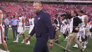 Follow Bryan Harsin off the field after Auburn loses by 32 at Georgia