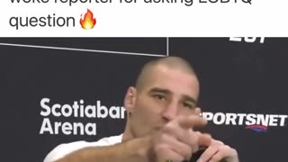 Based UFC Champion Destroys Woke Reporter
