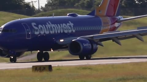 Southwest Boeing 737-800 arriving at St Louis Lambert - STL
