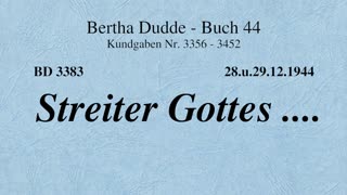 BD 3383 - STREITER GOTTES ....