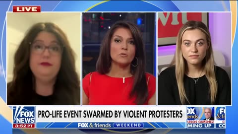 ‘UNHINGED’_ Pro-life event swarmed by protestors, seen ‘attacking’ students