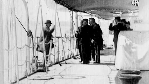 Admiral Dewey Receiving The Washington & New York Committees (1899 Original Black & White Film)