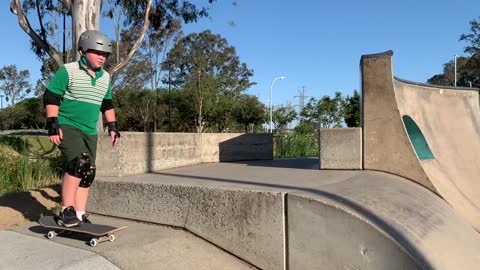 Haven’t skated for ages.. relearning how to go down the ramps.