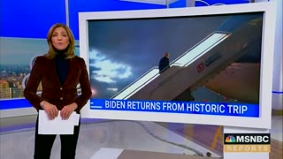 MSNBC Reporter Doesn't Know Biden Is Falling Right Behind Her