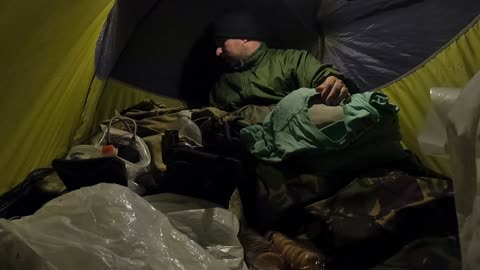 Vlog while getting ready for bed in the tent. March 2023