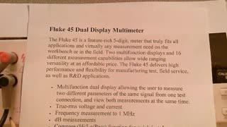 Introduction to the Fluke 45 Dual Display Multimeter