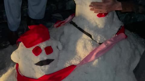 Funny snow man