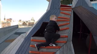 Boy Playing Outdoors