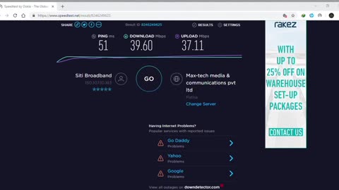 My broadband 40 Mbps connection
