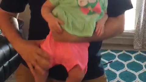 Toddler dances with daddy!