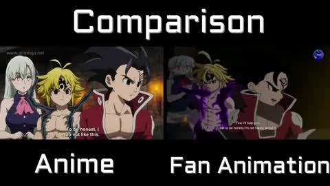 Comparison of Meliodas, Zeldris, and Estarossa (Anime VS Fan animation)