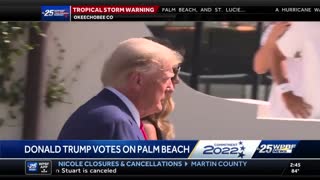 Former President Donald Trump cast his ballot in Palm Beach
