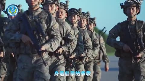 CHINESE TROOPS REHEARSING FOR TAIWAN INVASION