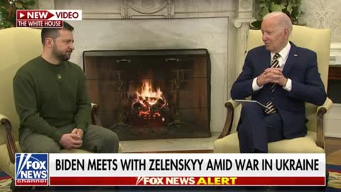 Biden meets with Zelensky and tells him "The Ukrainian people continue to inspire the world."