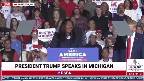 President Trump's Michigan Rally - Kristina Karamo