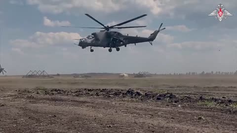 Mi-35 helicopter crews continue to inflict fire damage on AFU targets